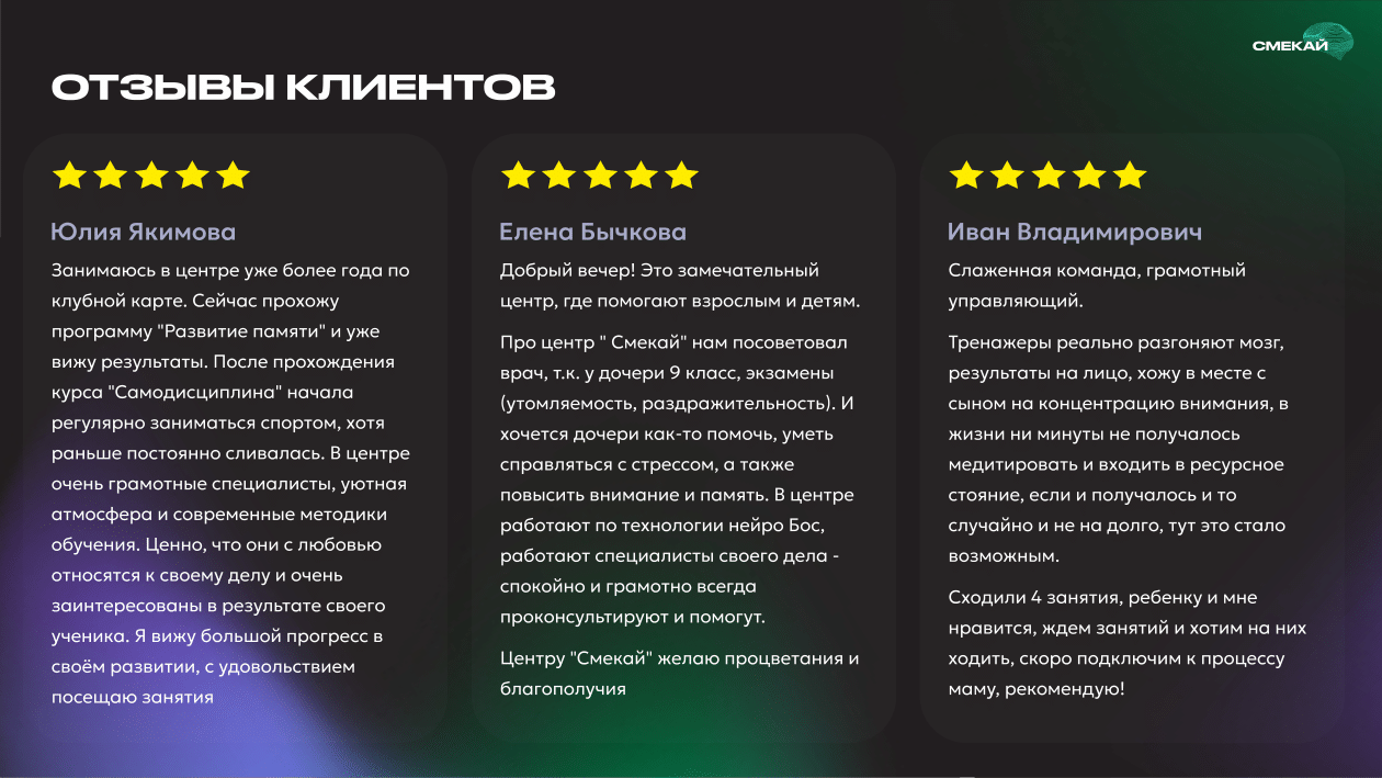 Отзывы: История успеха наших клиентов